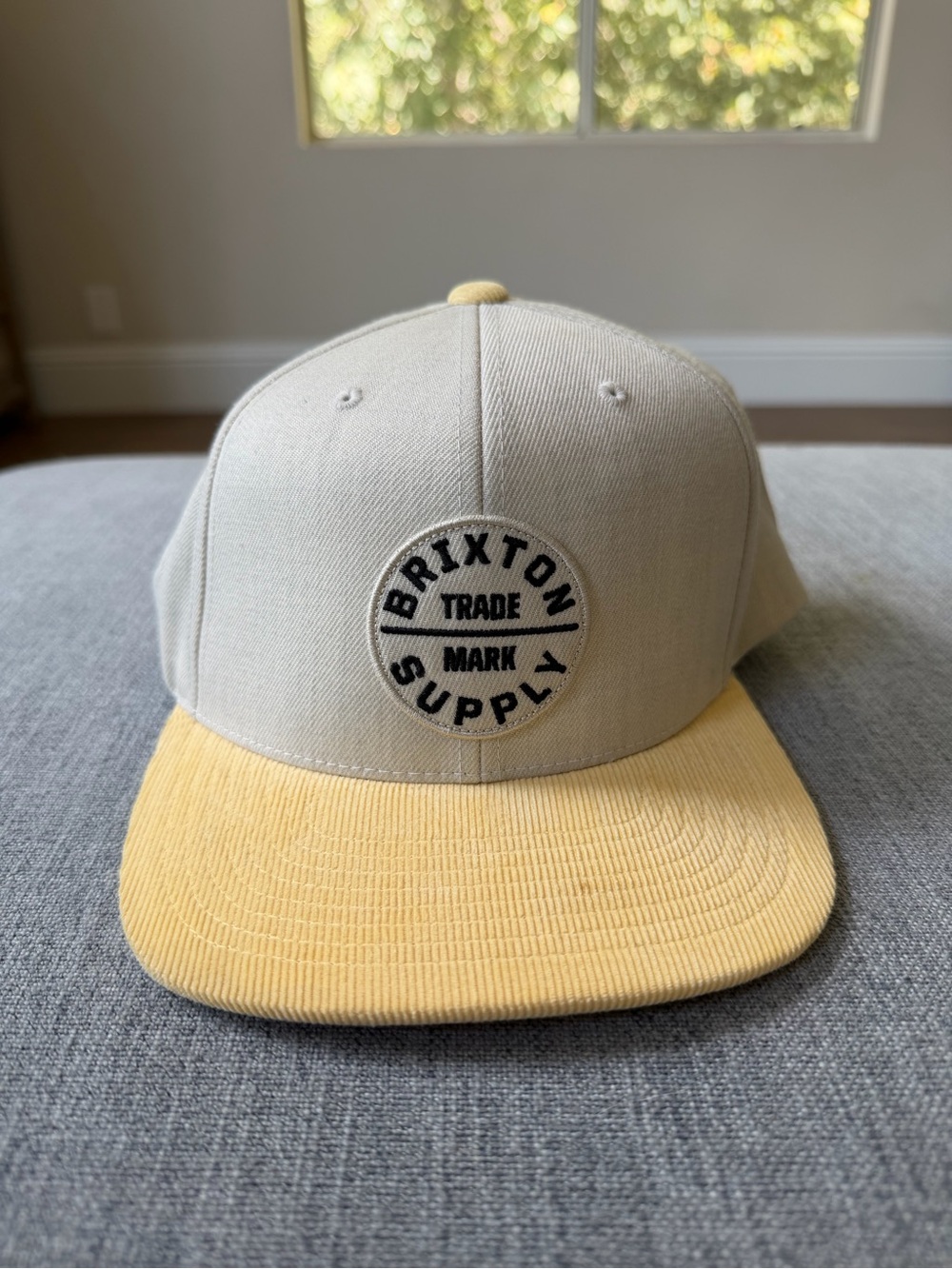 Brixton Two-Tone Cream & Yellow Snapback Hat